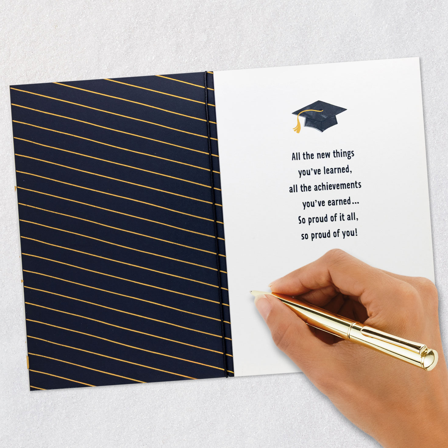 Black and Gold Confetti Class of 2026 Graduation Card Signing card image number 6