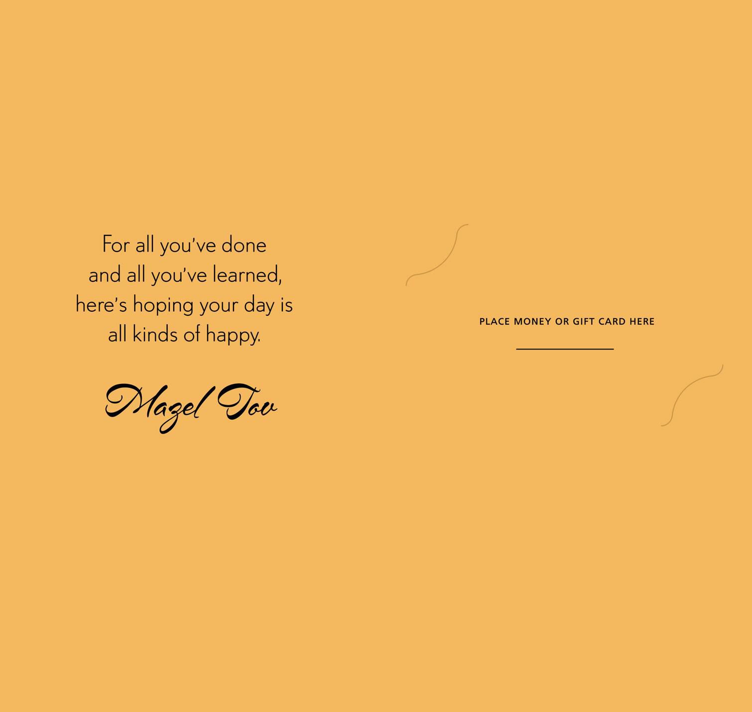 Celebrating You Money Holder Bat Mitzvah Card