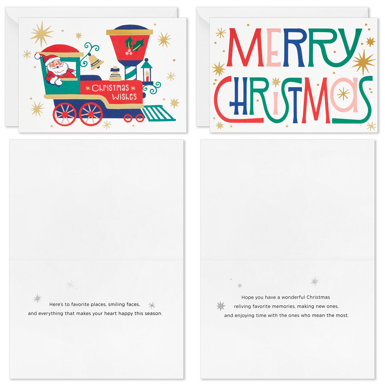 Retro Boxed Christmas Cards Bulk Assortment Card Front with Sentiment image number 4