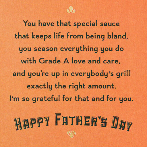 You Add Flavor to Our Family Father's Day Card for Dad, 
