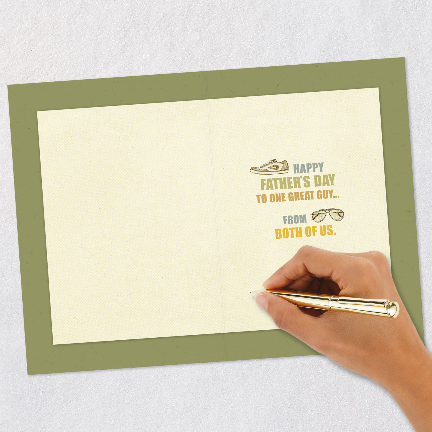 Stylish Men's Clothes Father's Day Card From Both Signing card image number 6