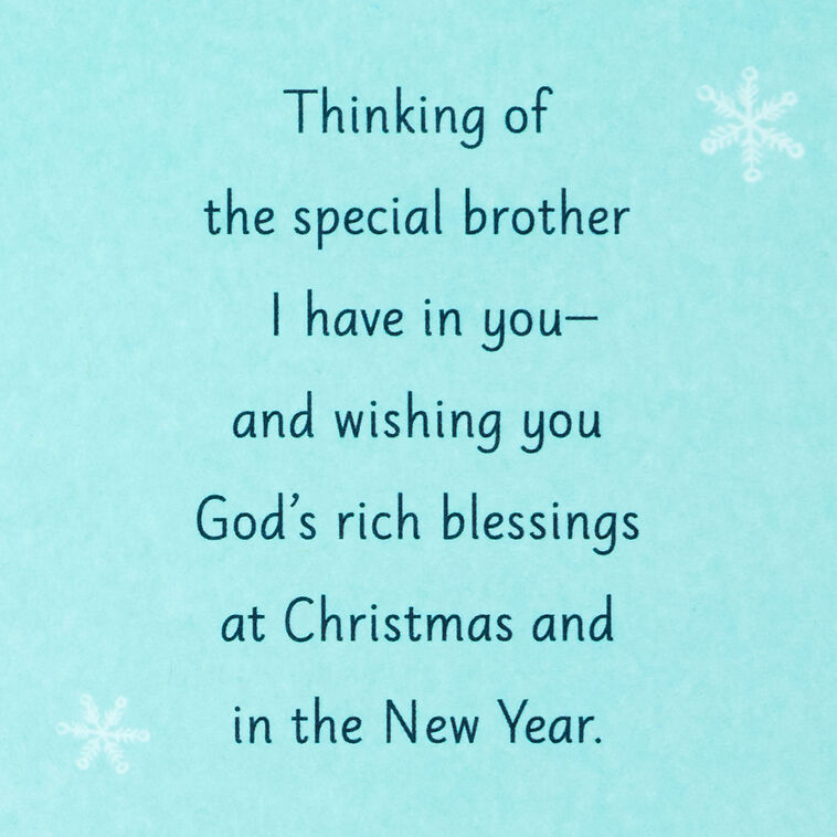 Bright Holiday Lights Christmas Card for Brother Sentiment image number 2