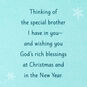 Bright Holiday Lights Christmas Card for Brother Sentiment image number 2