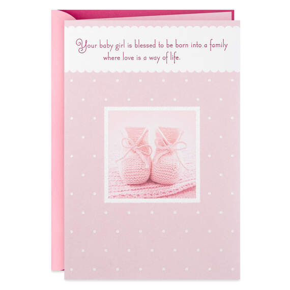 Happy Start in Life New Baby Girl Card, , large image number 1