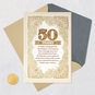 Gold Filigree Religious 50th Anniversary Card for Couple Card Front with Envelope and Gold Seal image number 7
