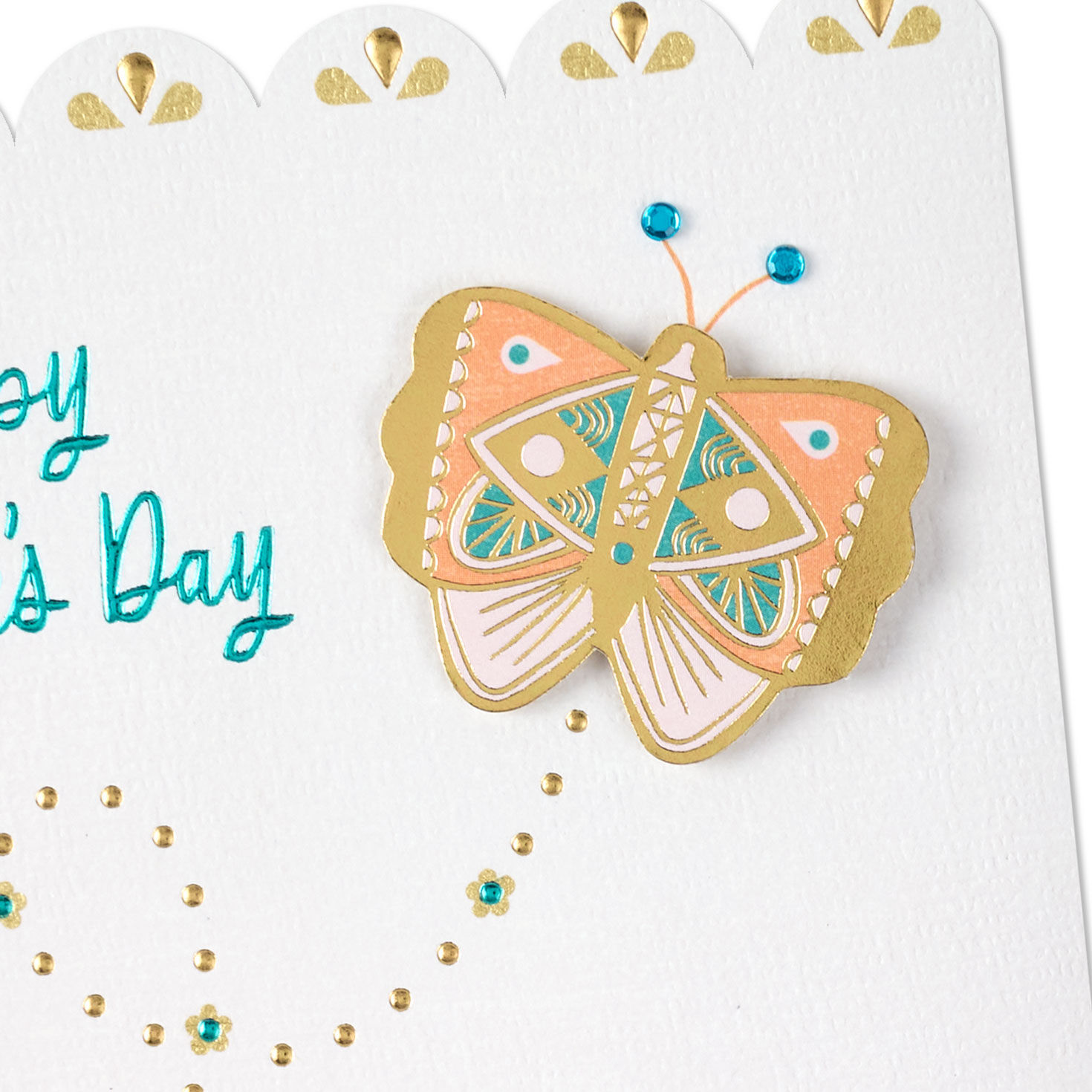 Butterfly and Flowers Happy Mother's Day Card Card Front Detail image number 4