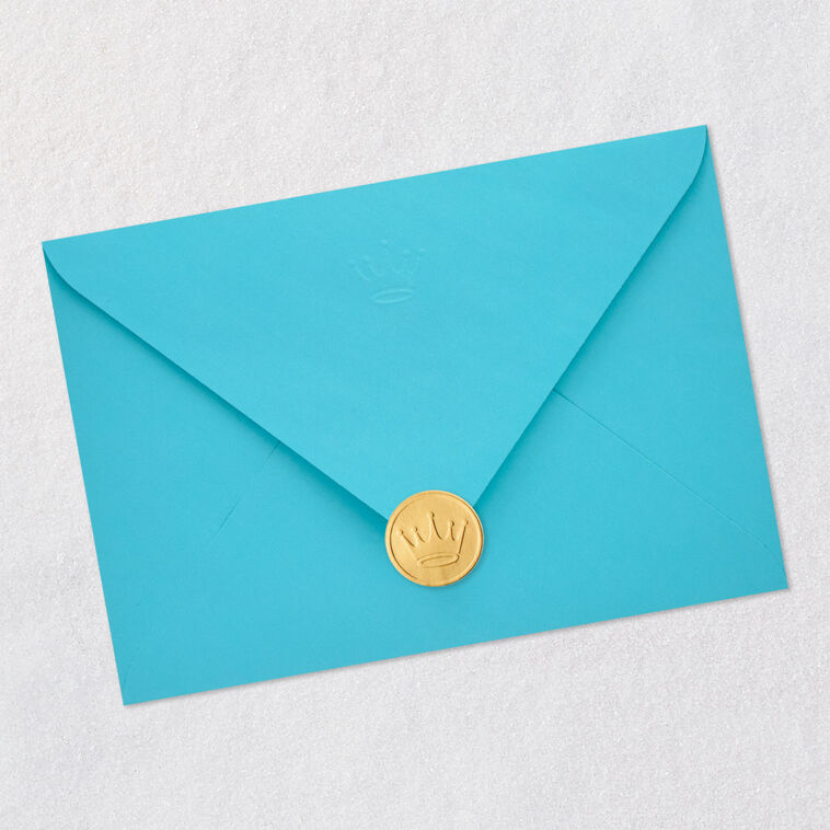 Gold, Blue and Teal Snowflakes Brother Christmas Card Envelope Back with Seal image number 8