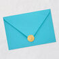 Gold, Blue and Teal Snowflakes Brother Christmas Card Envelope Back with Seal image number 8