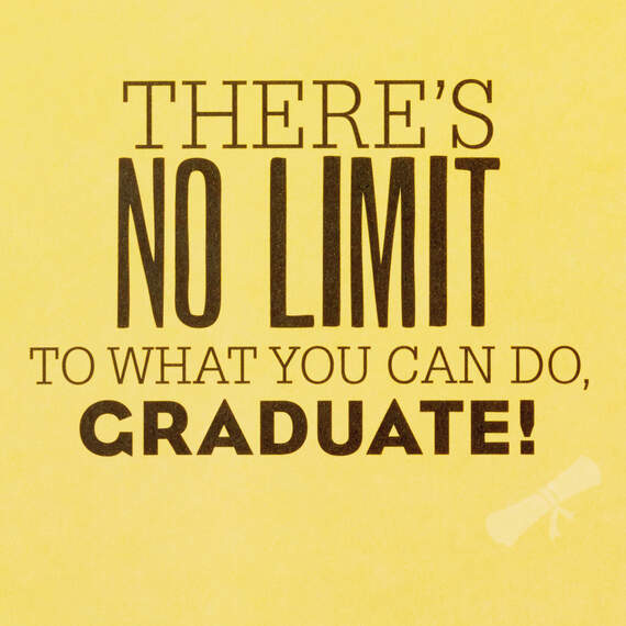 No Limit to What You Can Do Money Holder Graduation Card, , large image number 2