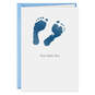 Blue Footprints New Baby Boy Card, , large image number 1