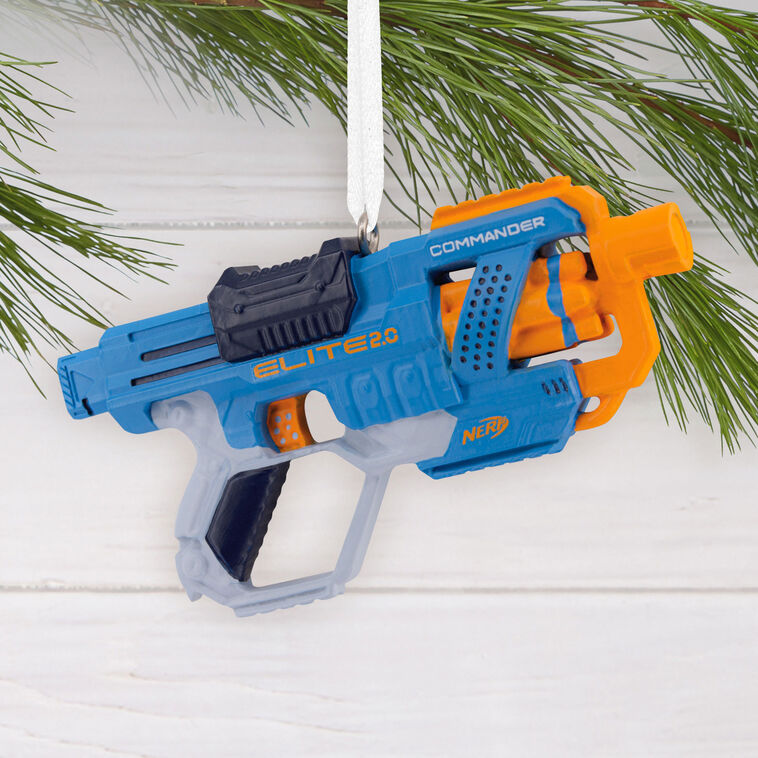 Gun Hallmark Hasbro® Nerf Elite 2.0 Commander Dart Blaster Hallmark Ornament ...