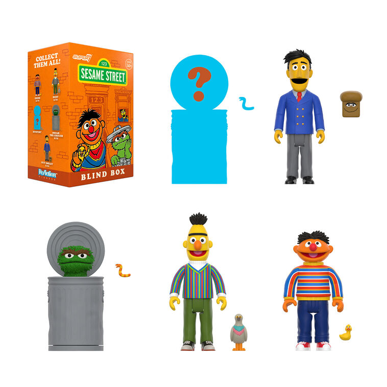 Super7 Sesame Street ReAction Figure Mystery Box, 3.75"