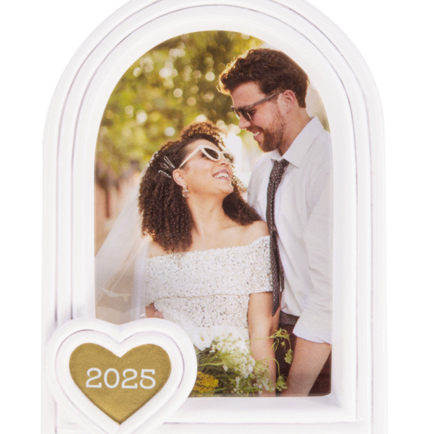 Wedding Photo Frame Christmas Ornament closeup view image number 5