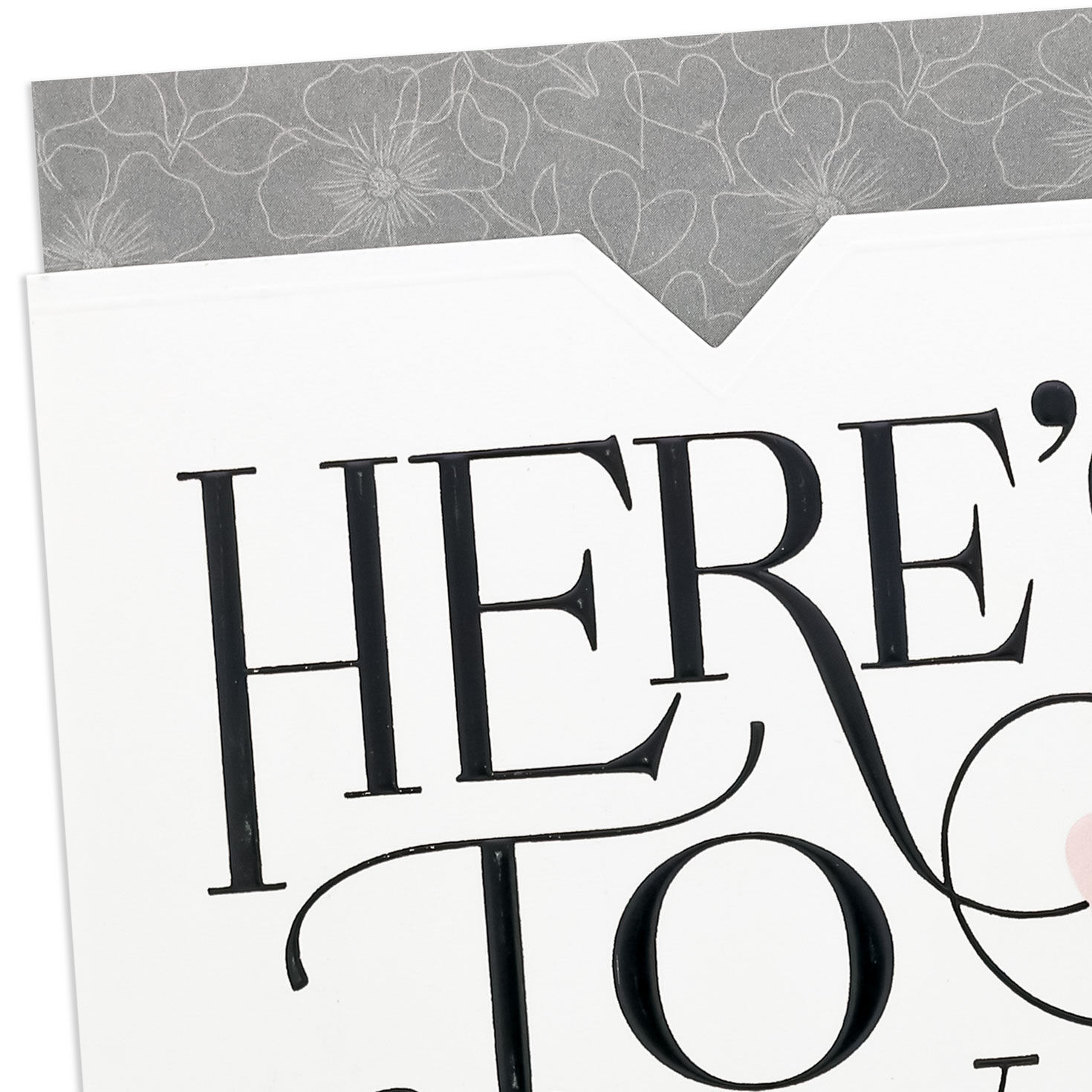 Art Deco Lettering Anniversary Card for Couple Card Front Detail image number 4