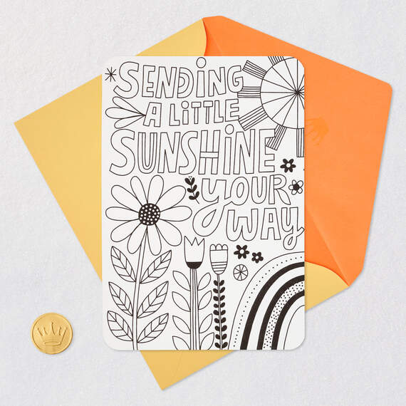 Crayola® Sending Sunshine Thinking of You Coloring Card, , large image number 5