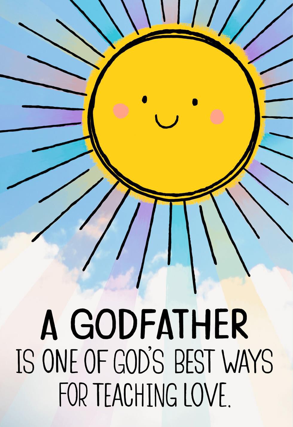 Smiling Sun Father's Day Card for Godfather