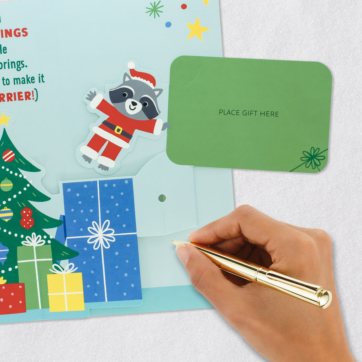 Cute Animals Kids Christmas Money Holder Card signing card image number 7