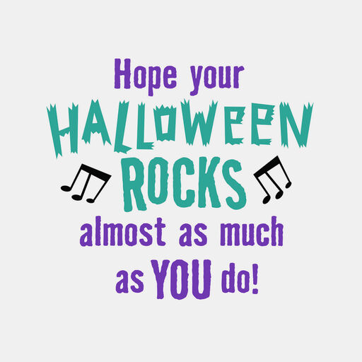 You Rock Monster Band Halloween Card for Grandson, 