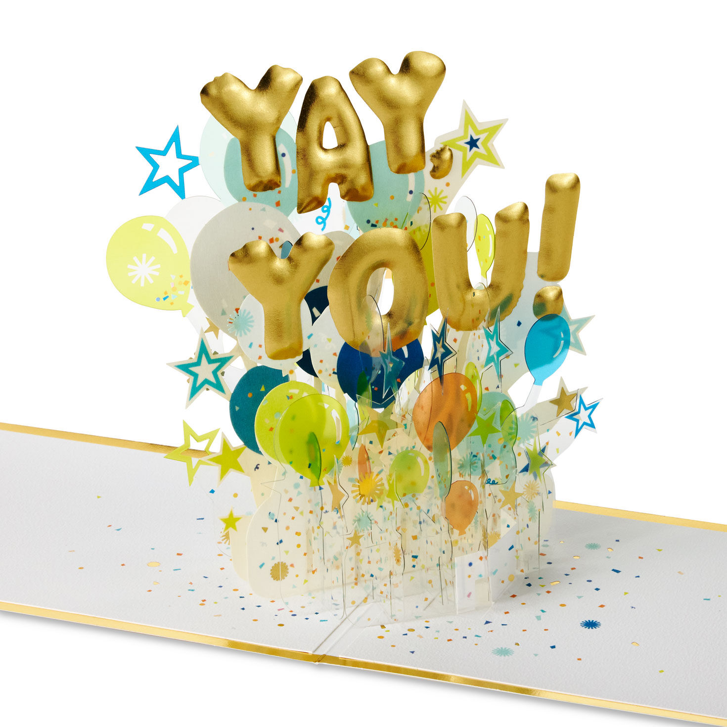 Yay You Balloons Pop-Up Congratulations Card