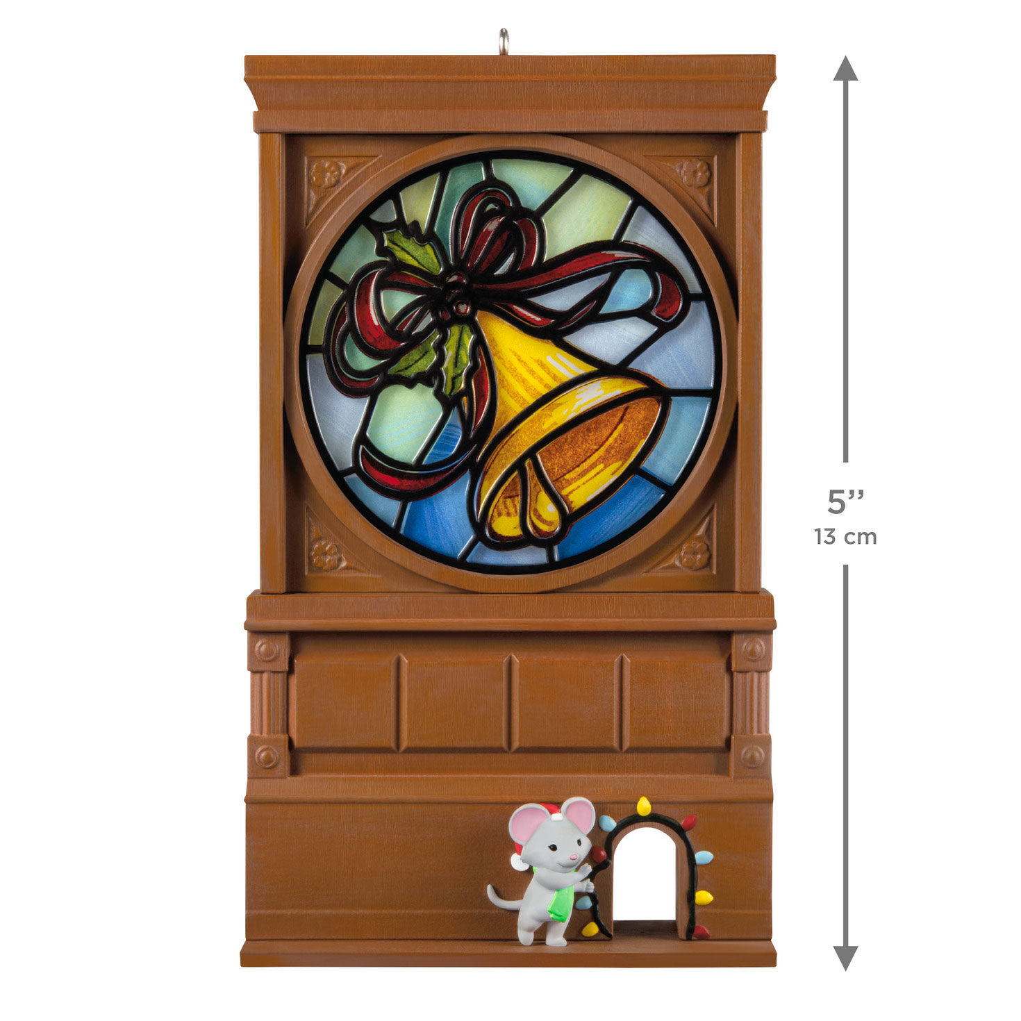 Bell Stained Glass Window Keepsake Ornament measurement image number 3