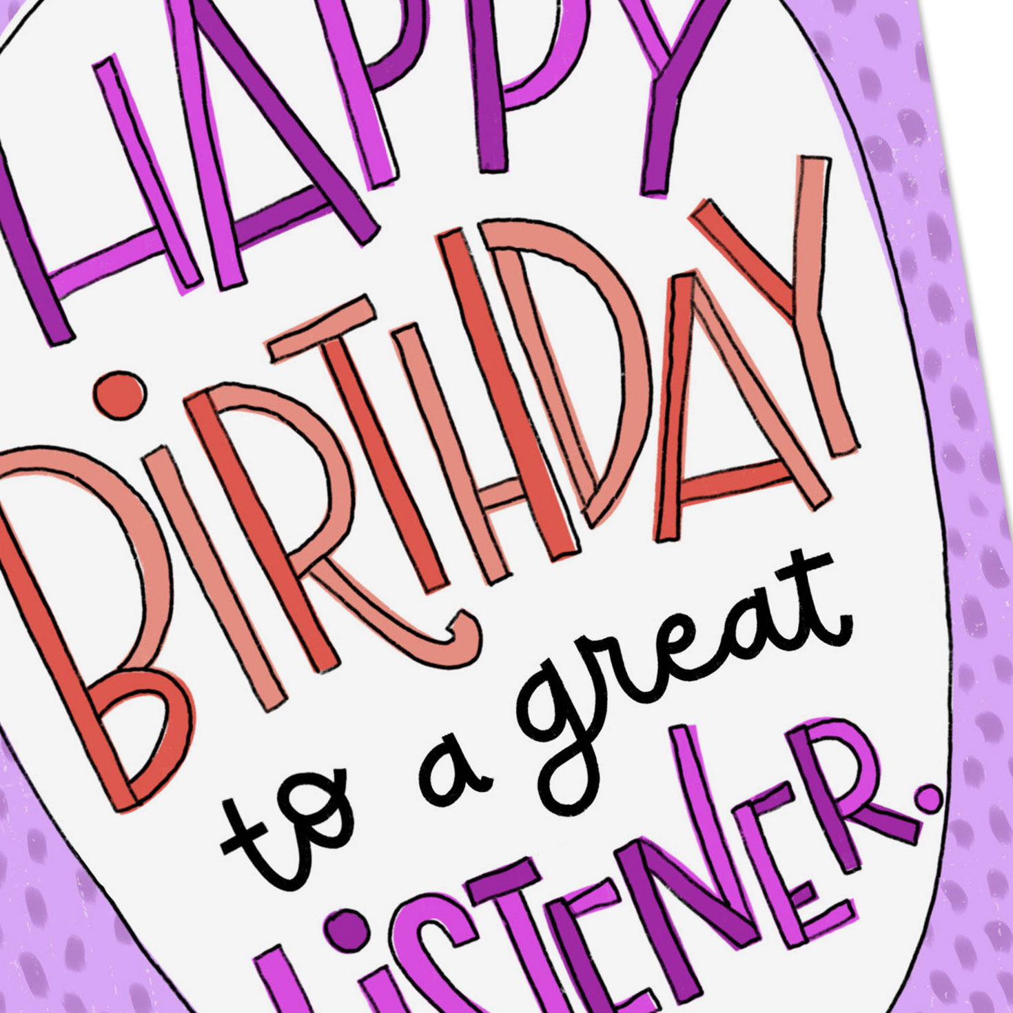 Painted Purple Funny Birthday Card Card Front Detail image number 4