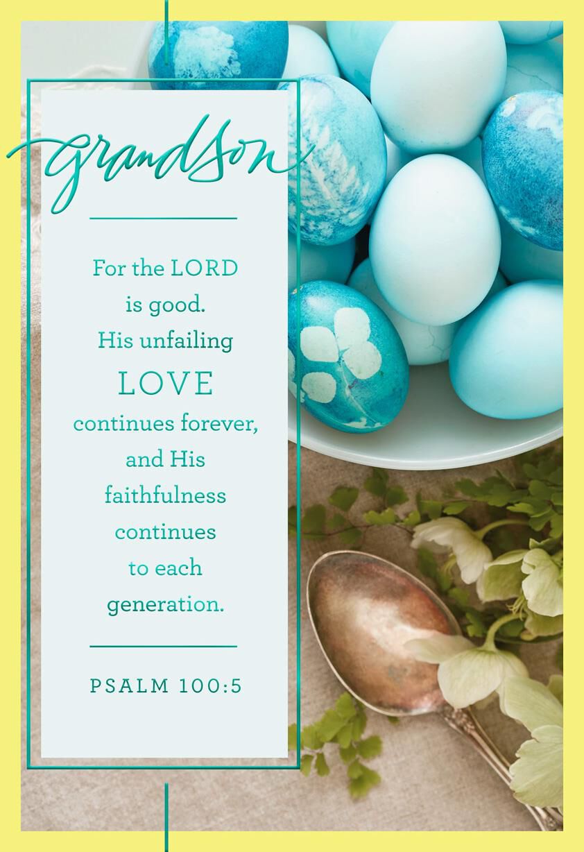 You Are a Blessing Religious Easter Card for Grandson