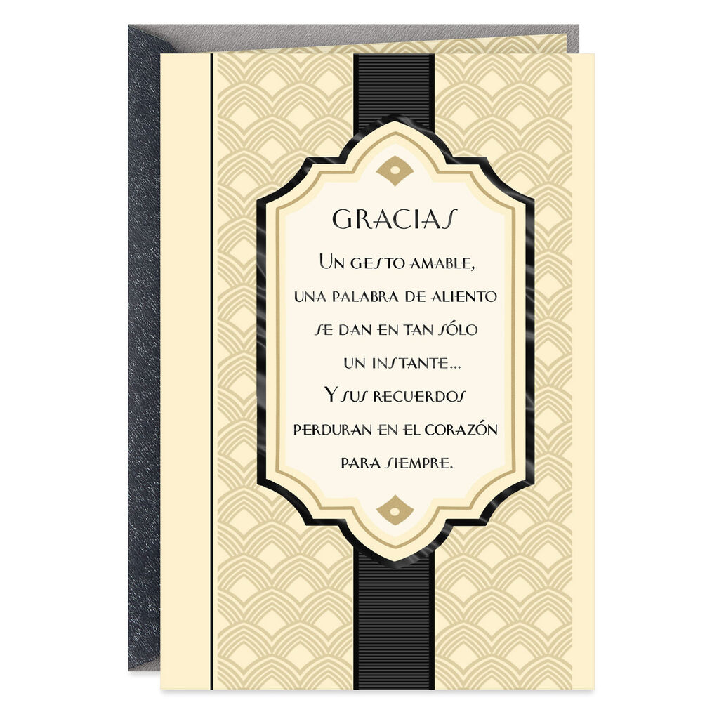 Heartfelt Kindness Spanish Language Thank You Card