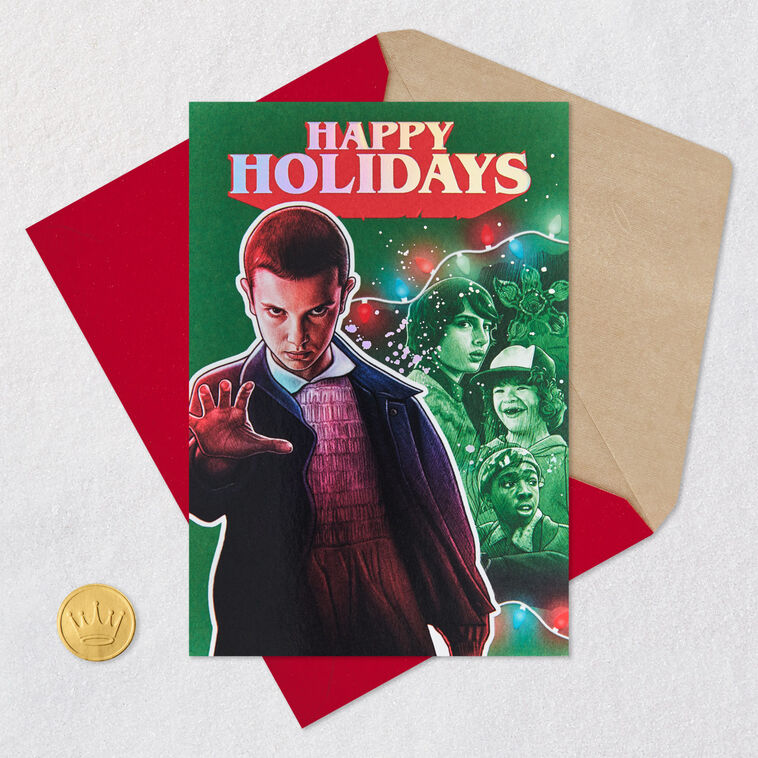 Netflix Stranger Things Happy Holidays Christmas Card - Greeting Cards | Hallmark netflix-stranger-things-happy-holidays-christmas-card-greeting-cards-hallmark