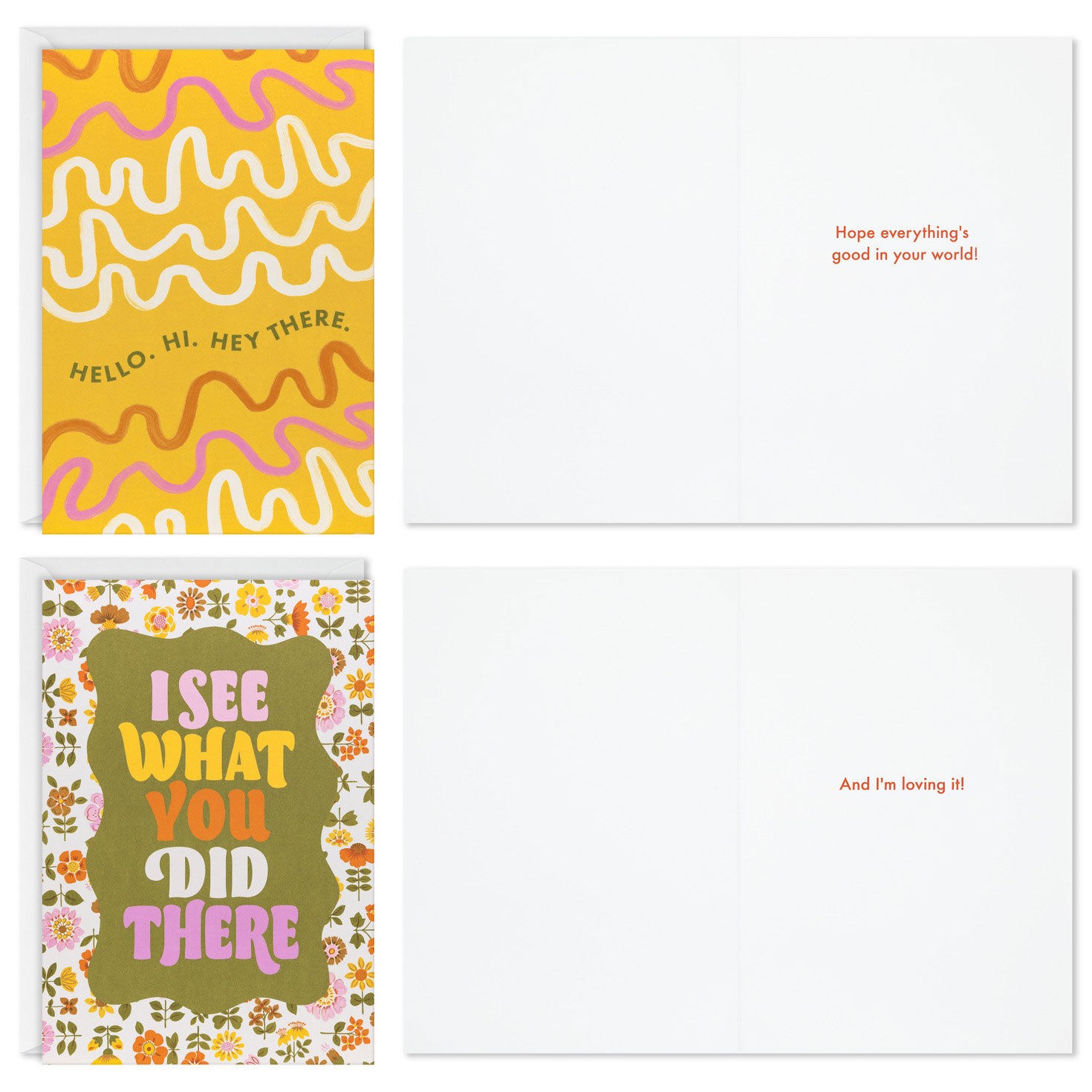 Vintage Floral Boxed Encouragement Cards Pack card fronts with sentiment image number 4