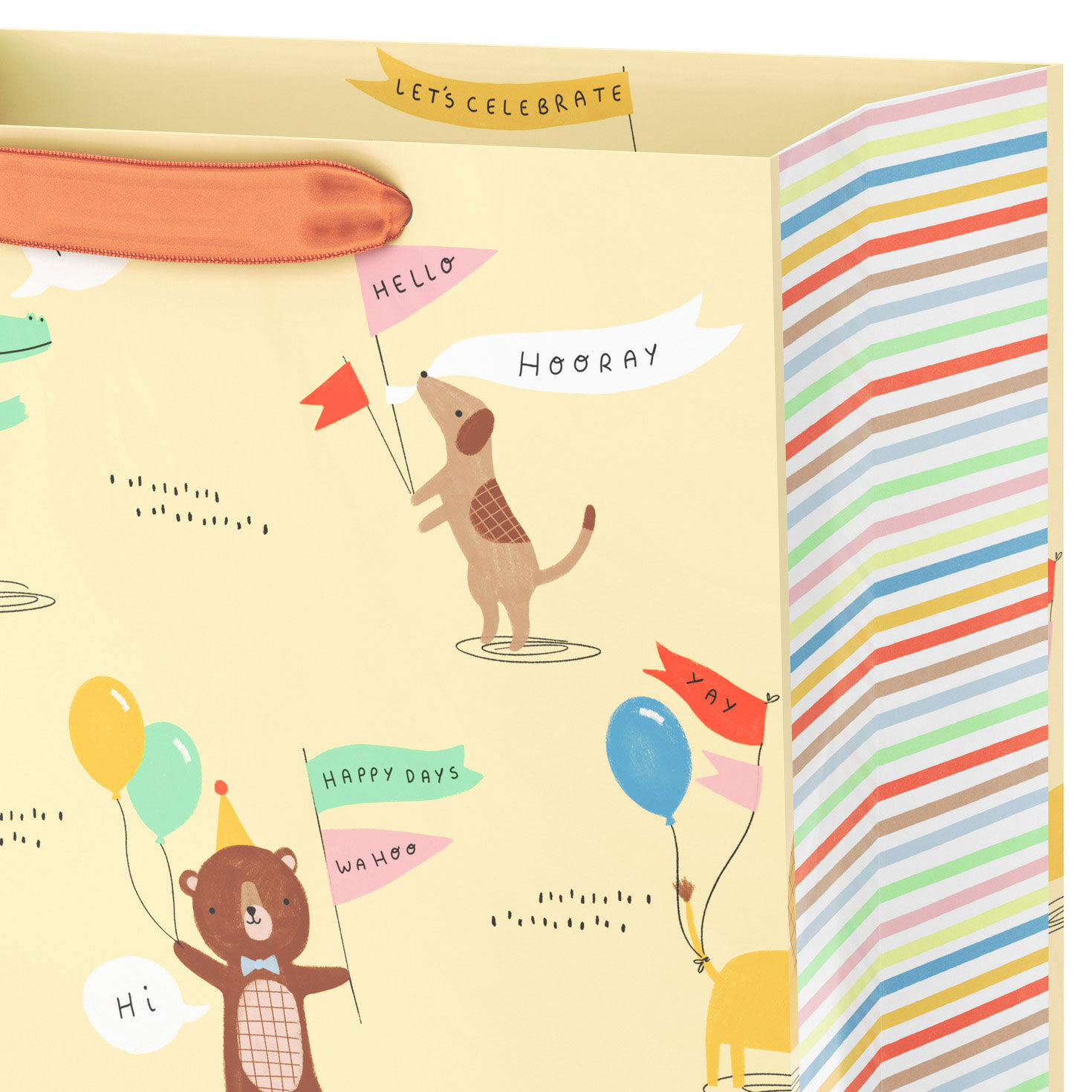 Cute Animals Gift Bag for Baby and Kids' Birthdays Handle Detail image number 4