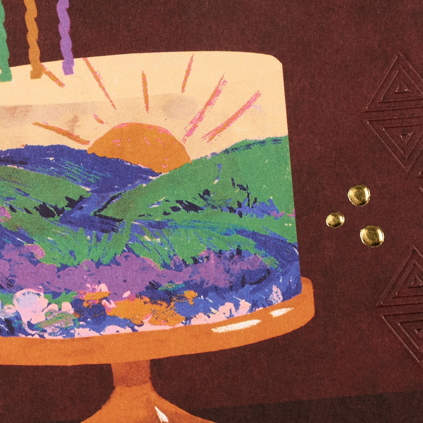 Sunrise Scene on Cake Birthday Love Card Card Front Detail image number 6