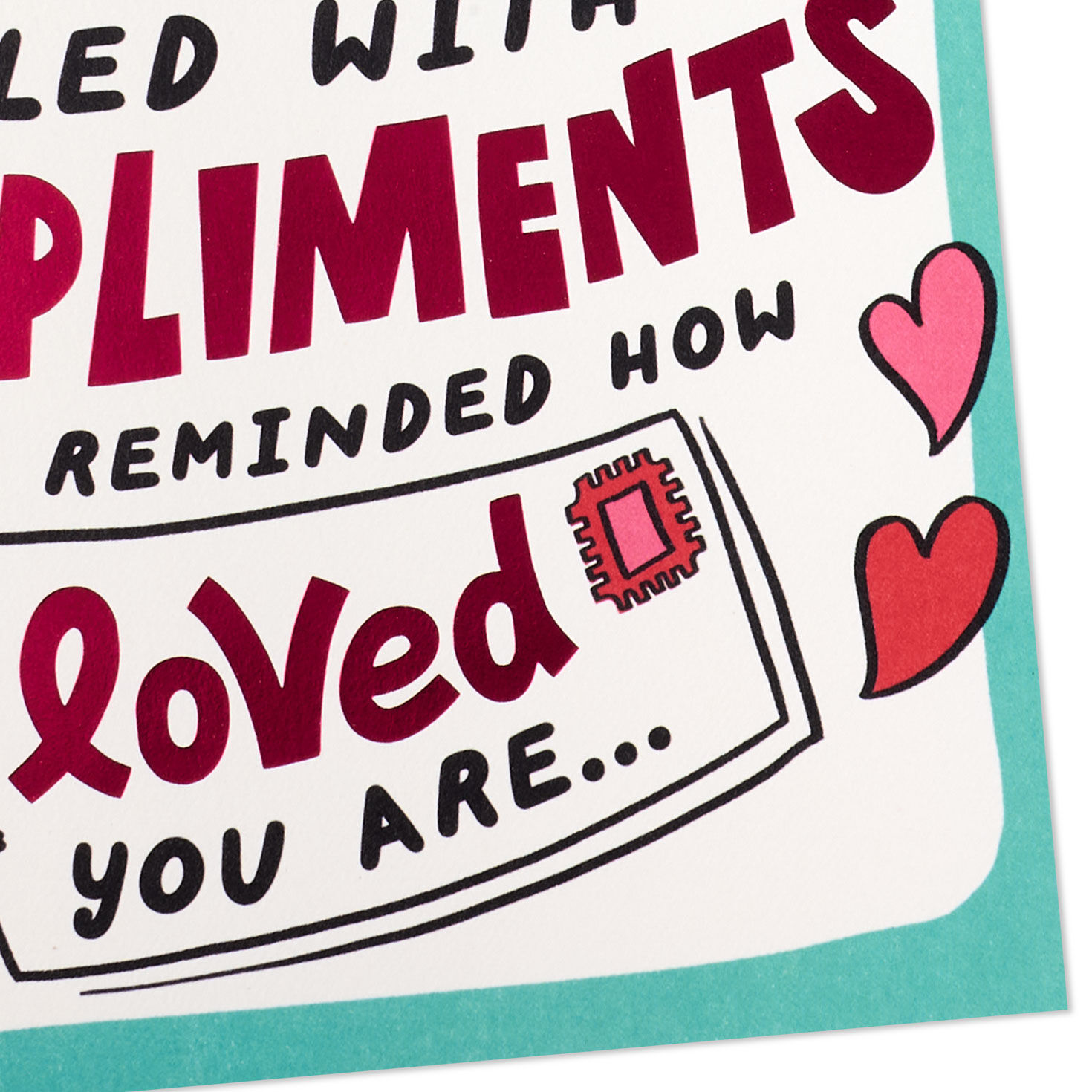 Fox and Foil Hearts Valentine's Day Card for Wife Card Front Detail image number 6