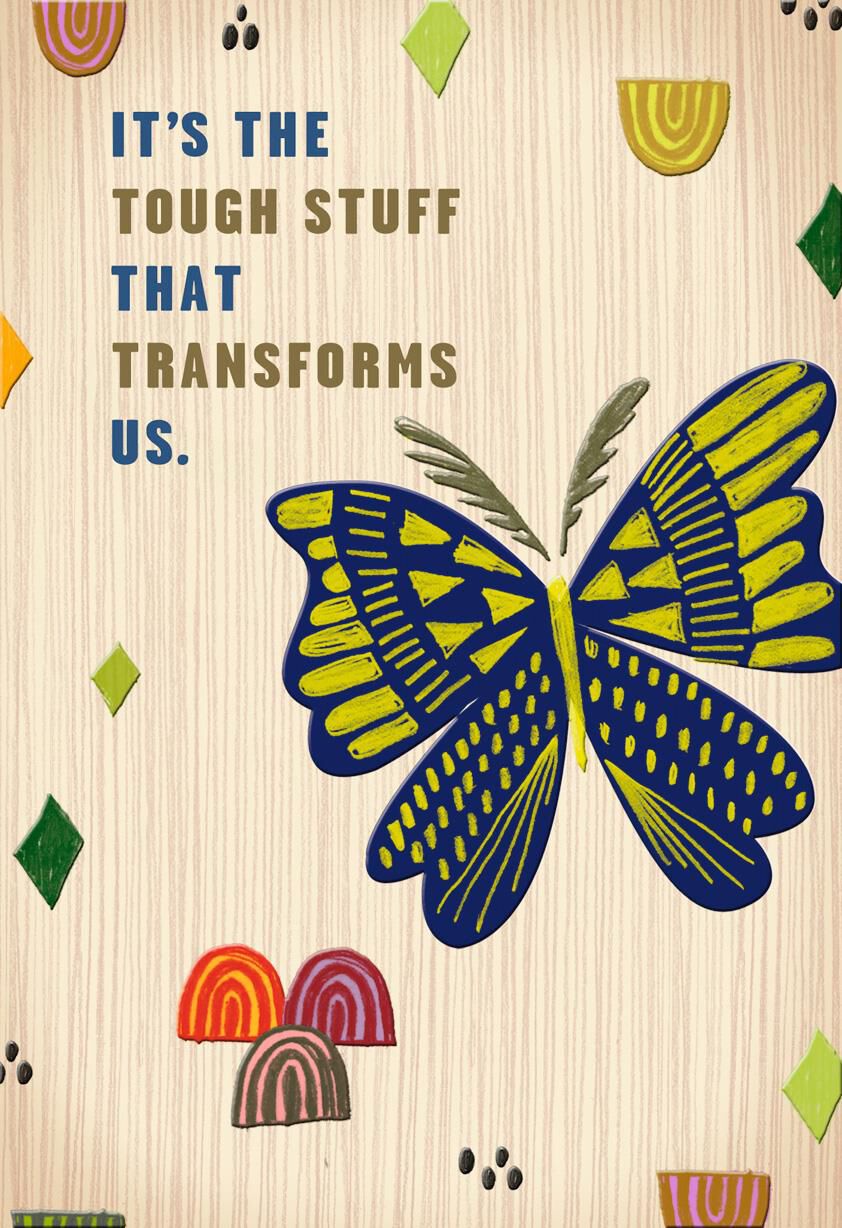 Embossed Butterfly Encouragement Card