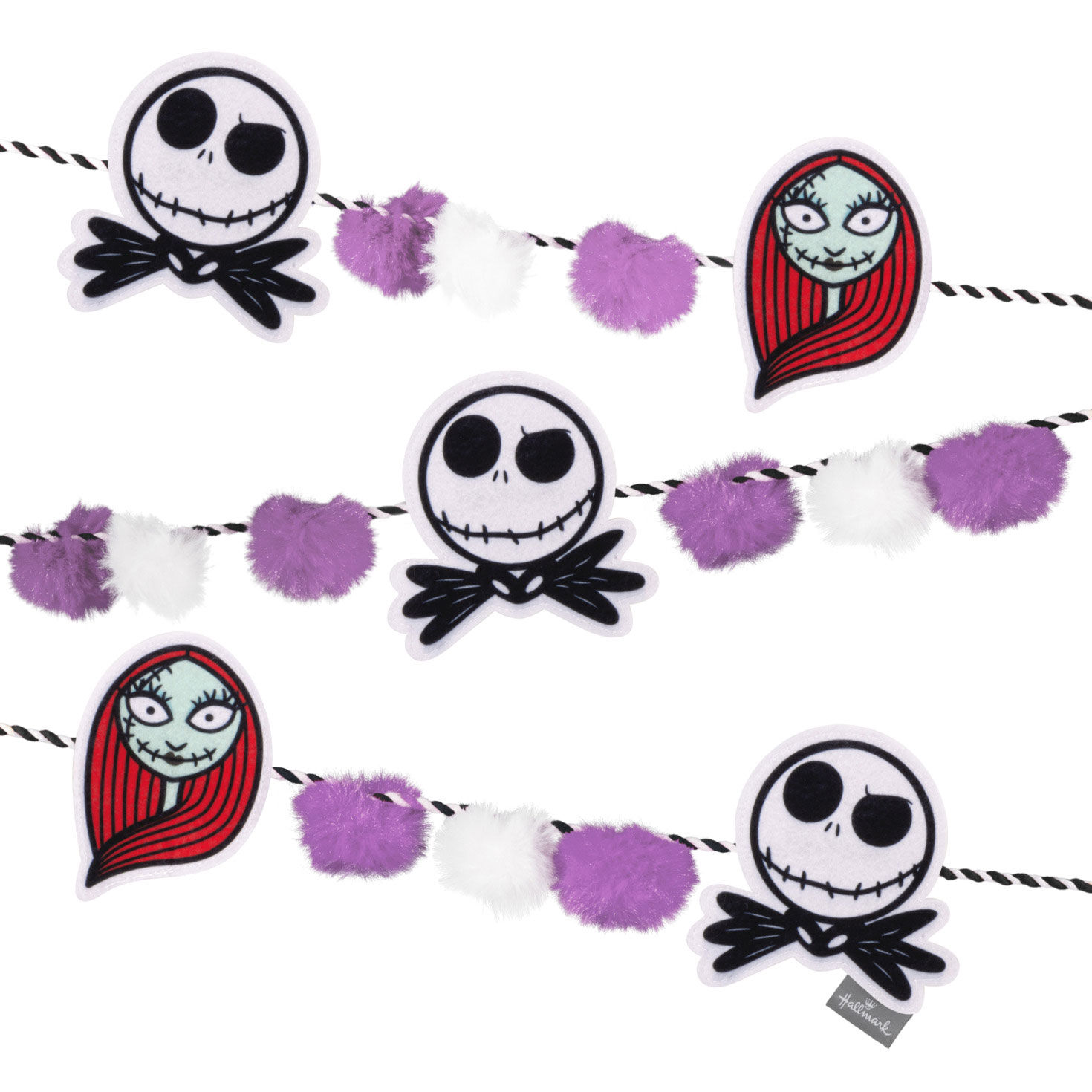 Disney Tim Burton's The Nightmare Before Christmas Fabric Hallmark Garland, 72&quot;