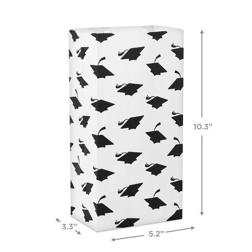 Mortarboards 15-Pack Graduation Paper Goodie Bags, 