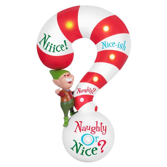 Naughty or Nice? Ornament With Light and Sound, , large image number 1