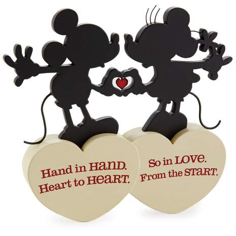 Mickey and Minnie So In Love Silhouette Figurine, , large