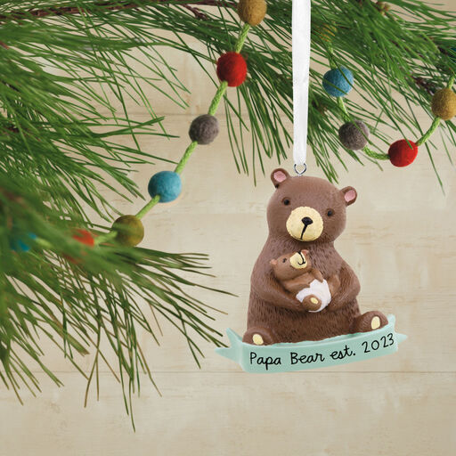 Papa Bear New Dad 2023 Hallmark Ornament, 