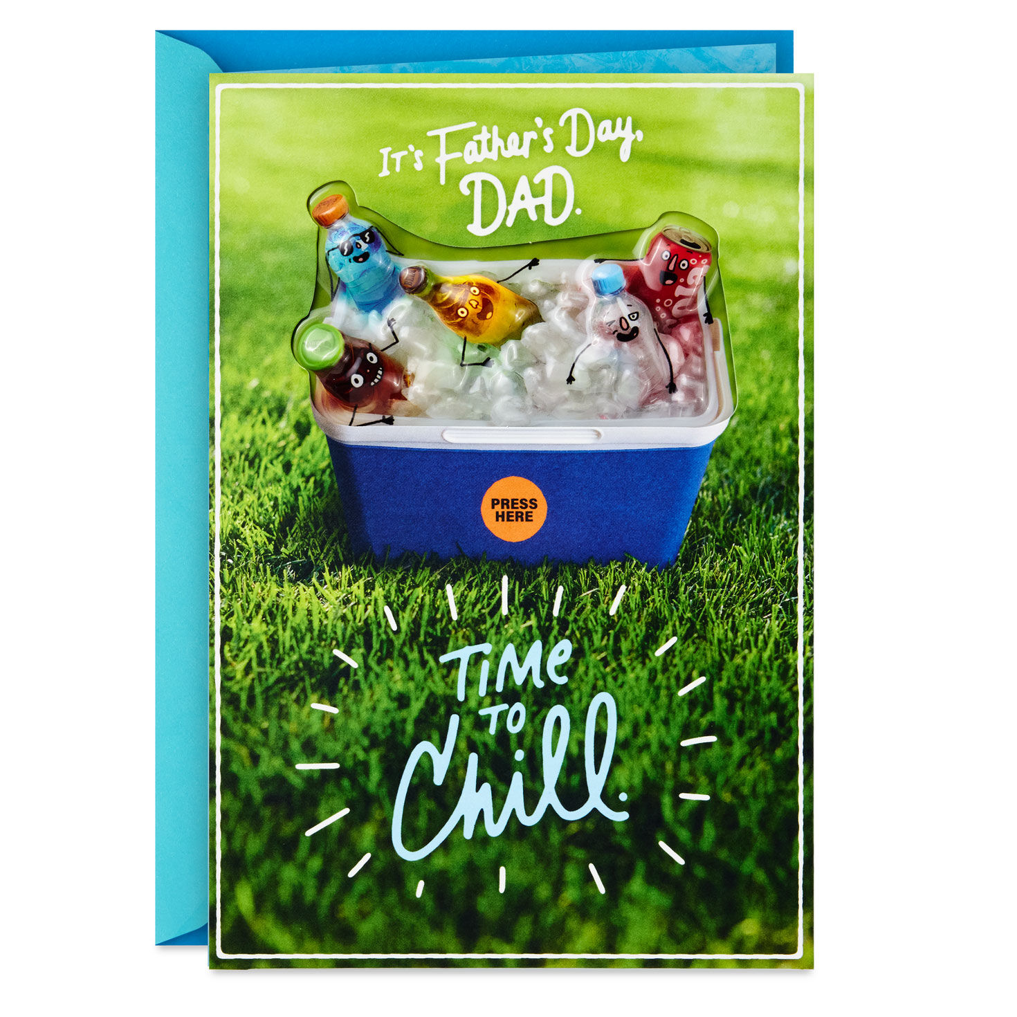 Time to Chill Funny Father's Day Card for Dad With Sound and Light