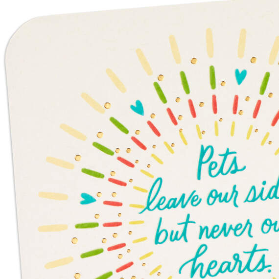 Pets Never Leave Our Hearts Sympathy Card, , large image number 4