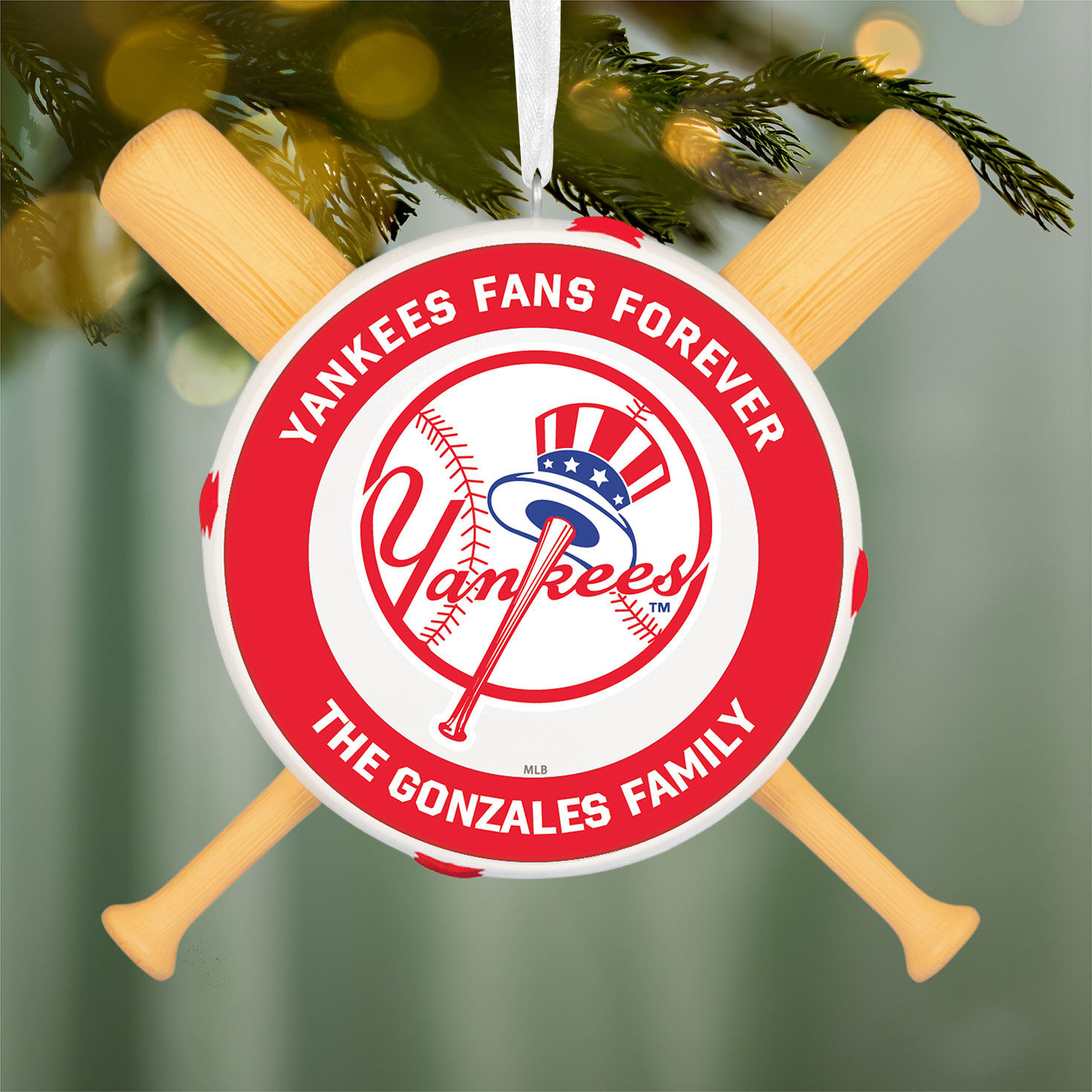 MLB New York Yankees™ Baseball Personalized Ornament