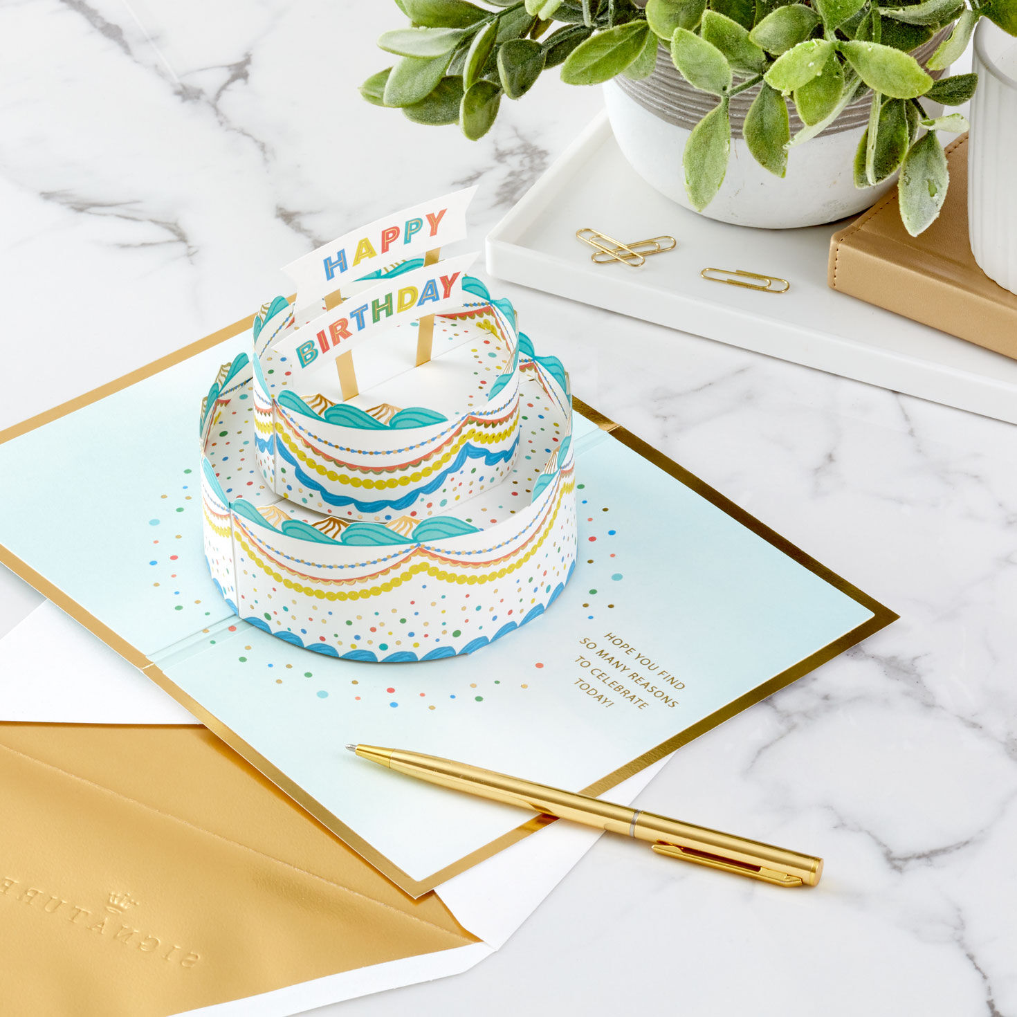 Celebrating You Cake 3D Pop-Up Birthday Card - Greeting Cards | Hallmark