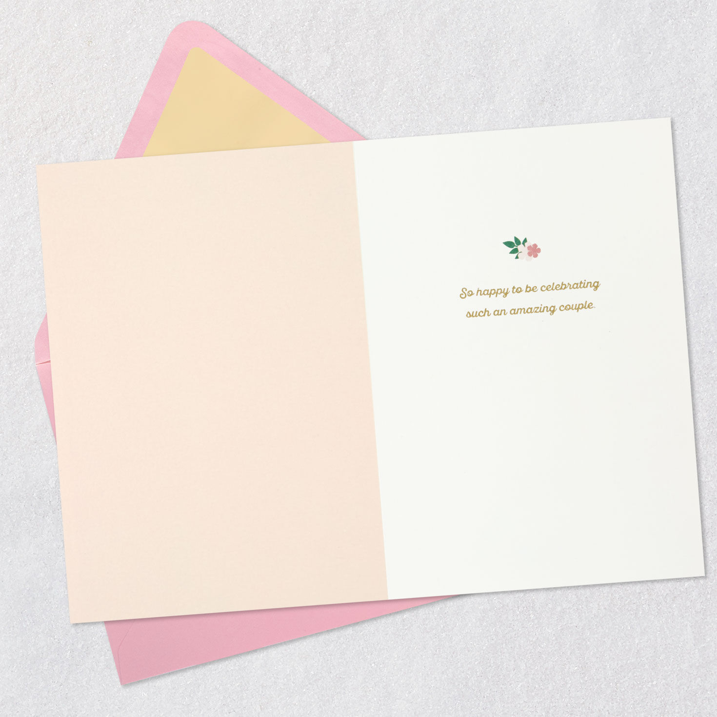 Pink Quilled Paper Champagne Flutes with Flowers Wedding Card Sentiment image number 3