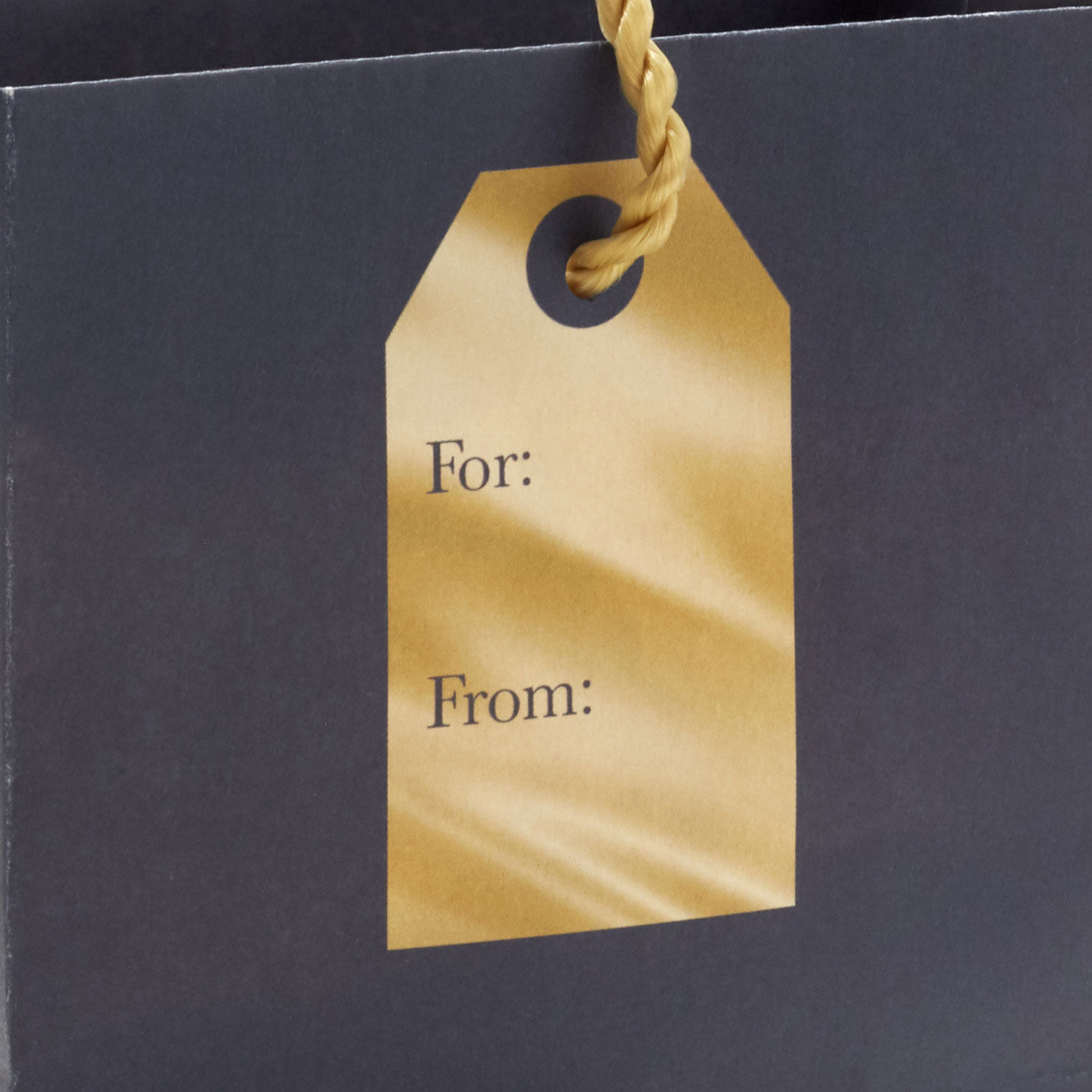 Gold Snowflake Holiday Gift Card Holder Bag tag detail image number 5