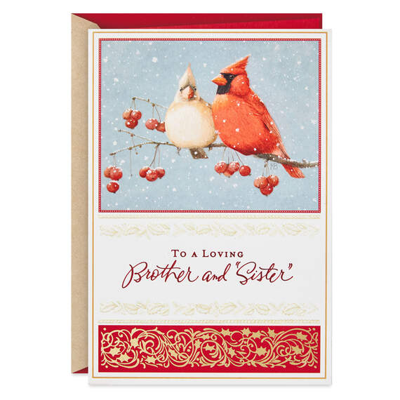 Marjolein Bastin Cardinals Christmas Card for Brother and Sister-in-Law, , large image number 1