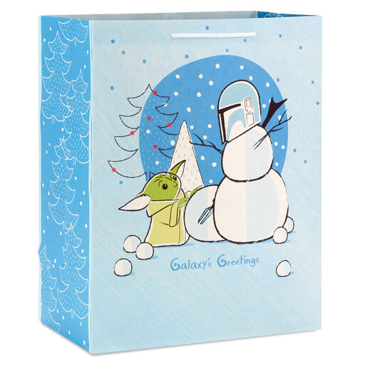 13" Star Wars: The Mandalorian™ Grogu™ Snow Fun Large Christmas Gift Bag, 