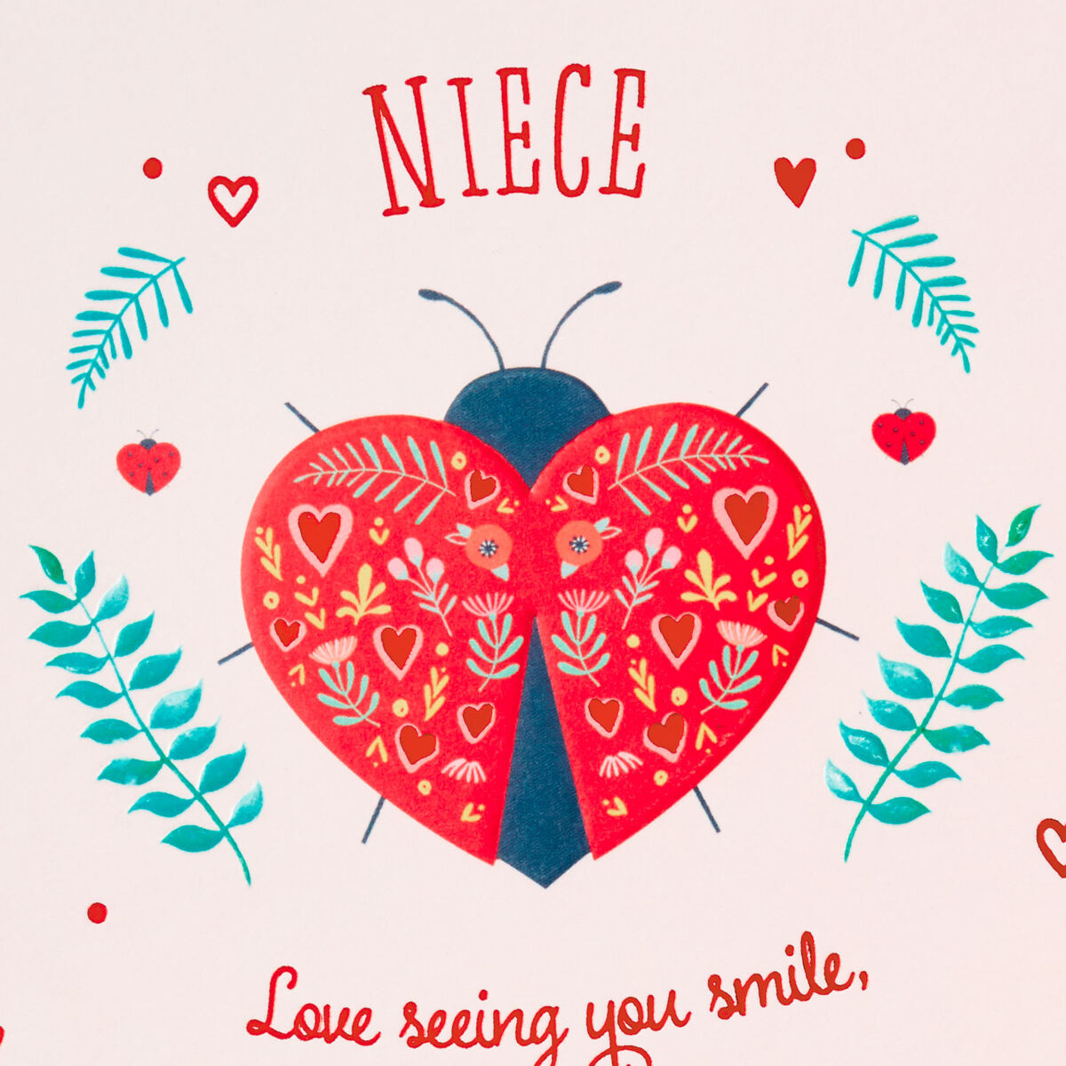 Heart Ladybug Valentine's Day Card for Niece Greeting Cards Hallmark