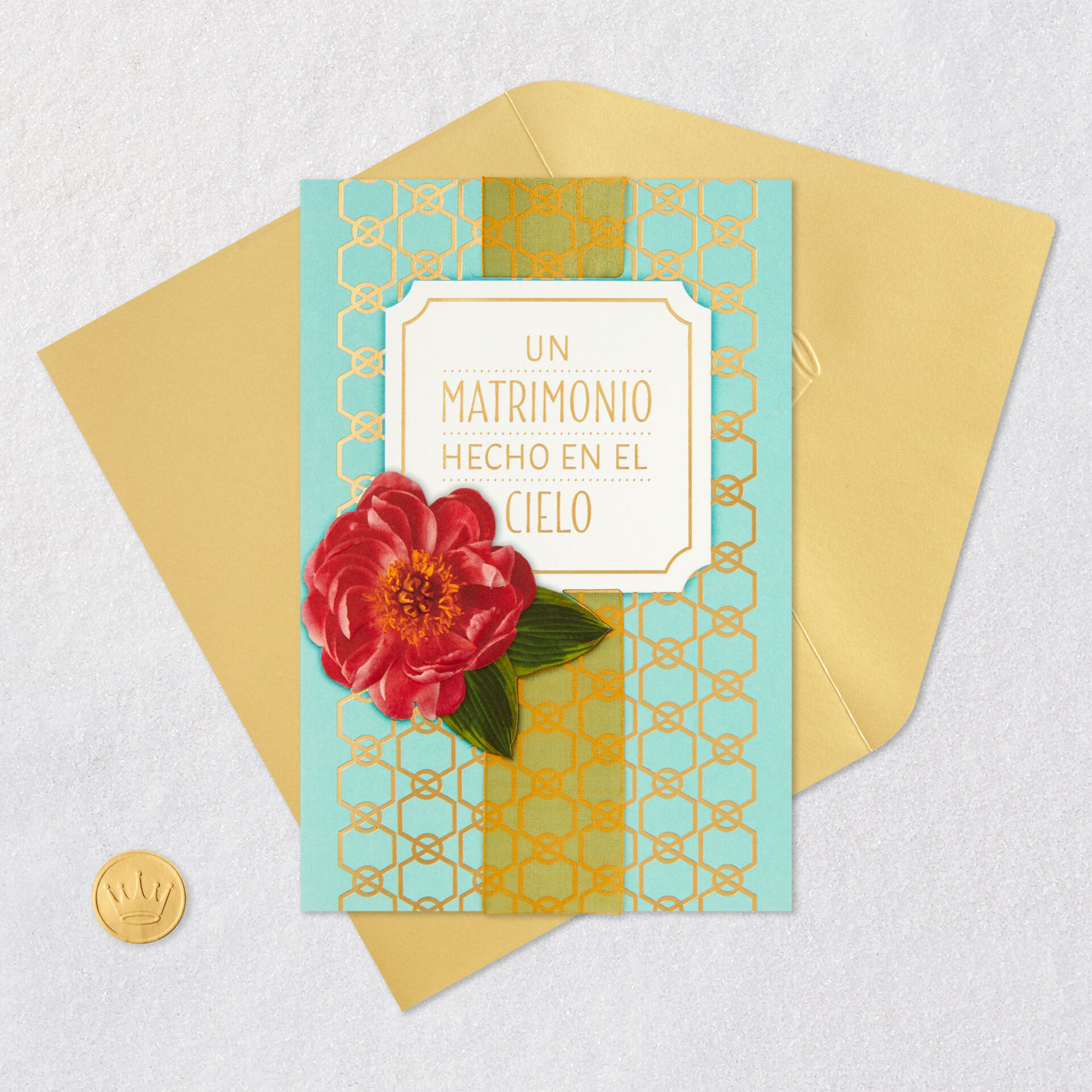 Made in Heaven SpanishLanguage Wedding Card for Couple Greeting