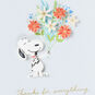 Peanuts® Snoopy With Flower Bouquet Thank-You Card, , large image number 4