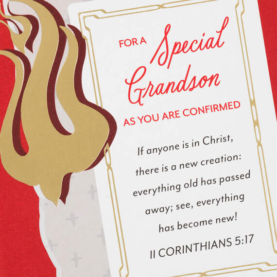 The Love of God Religious Confirmation Card for Grandson, , large image number 4